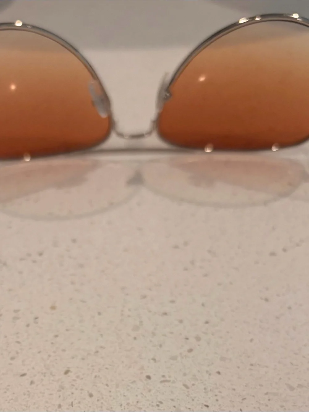 Women's Aviator Sunglasses - Gold Frame with Amber Gradient Lenses